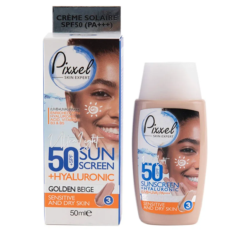 ضد آفتاب پیکسل GOLDEN BEIGE مناسب پوست خشک و حساس ضد آفتاب پیکسل GOLDEN BEIGE مناسب پوست خشک و حساس