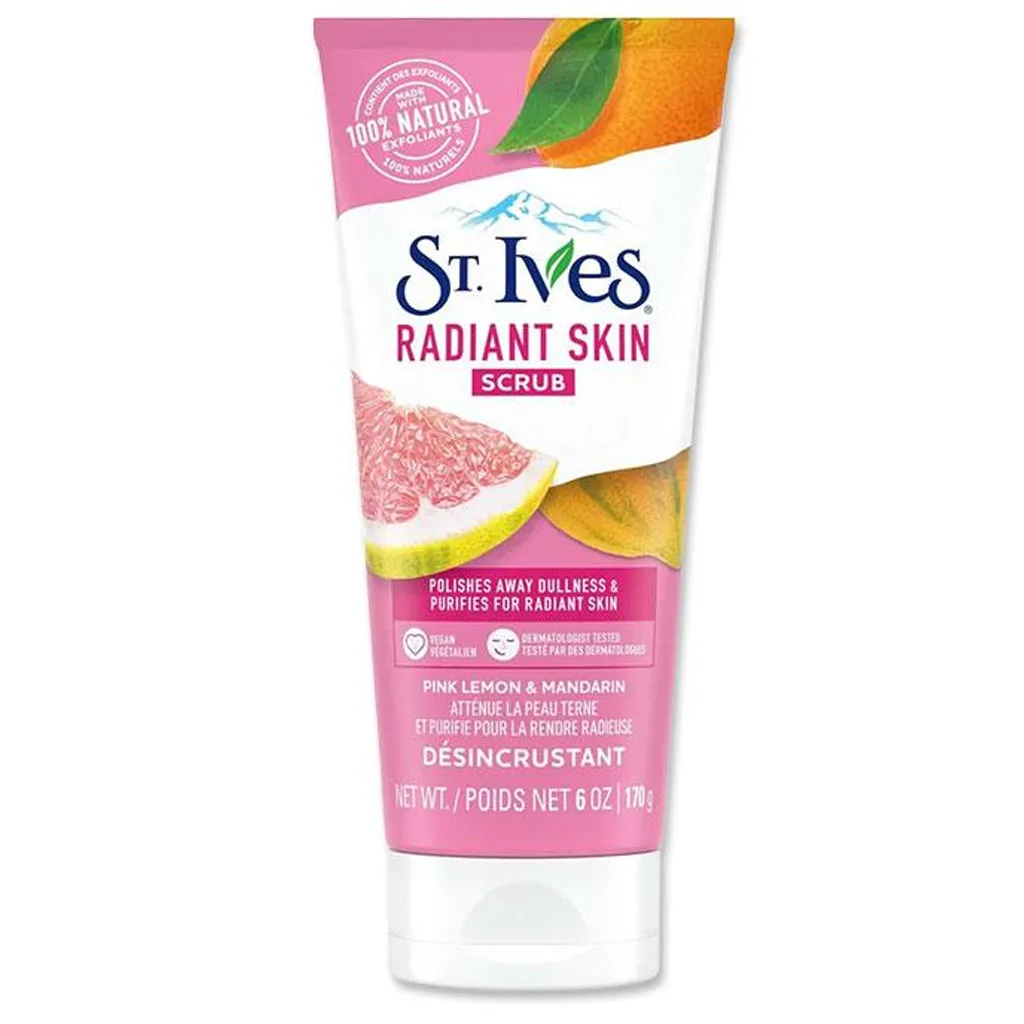 اسکراب روشن کننده صورت سنت ایوز حاوی گریپ فروت و ماندارین اسکراب روشن کننده صورت سنت ایوز حاوی گریپ فروت و ماندارین