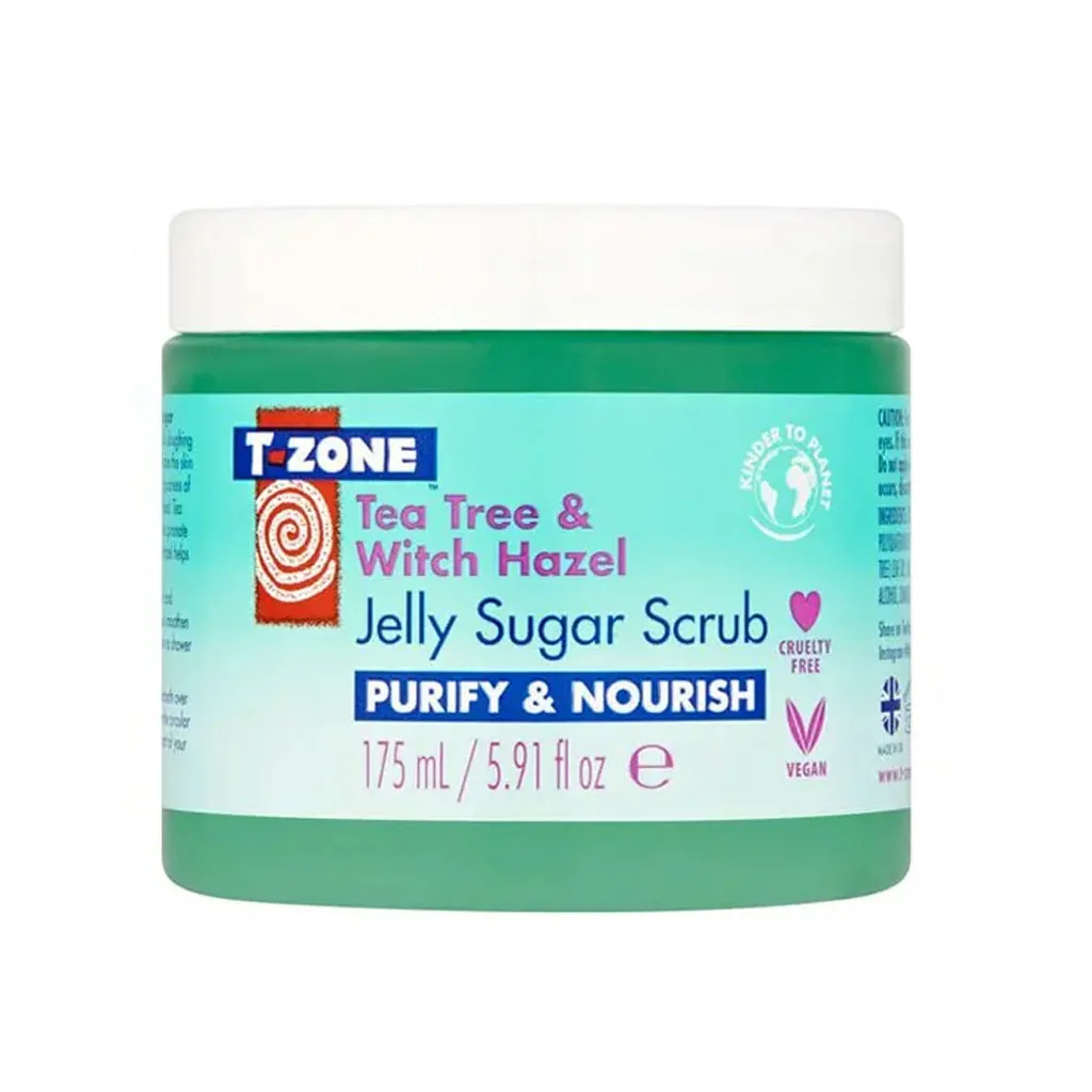 ژل اسکراب شکری Tea Tree & Witch Hazel تی زون 175ml ژل اسکراب شکری Tea Tree & Witch Hazel تی زون 175ml