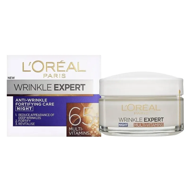 کرم شب تخصصی ضد چروک لورآل مناسب +65 anti wrinke fortifying cream night کرم شب تخصصی ضد چروک لورآل مناسب +65 anti wrinke fortifying cream night
