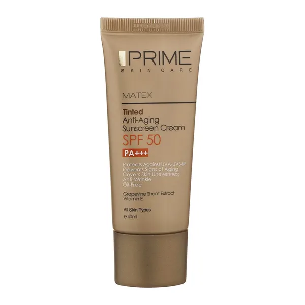 ضد آفتاب رنگی ضد پیری پرایم spf 50 مناسب انواع پوست ضد آفتاب رنگی ضد پیری پرایم spf 50 مناسب انواع پوست