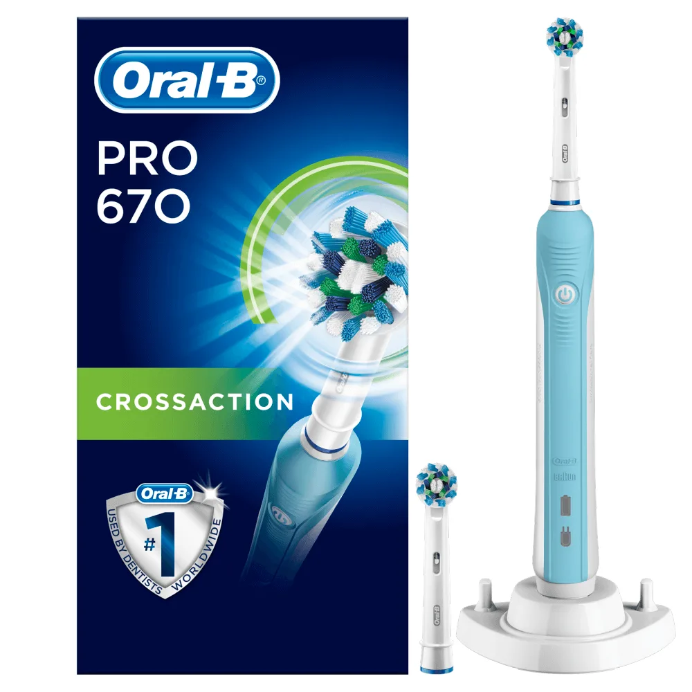 مسواک برقی اورال بی PRO 670  با دو سر مجزا CrossAction