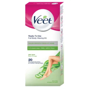نوار وکس موبر ویت Veet سبز پوست خشک رایحه آلوئه ورا و چای سبز 20 عددی