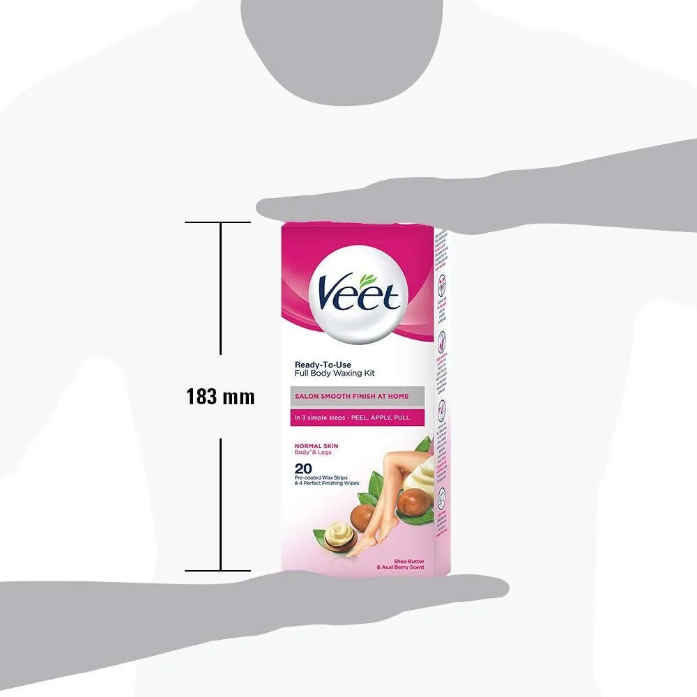 نوار وکس موبر ویت Veet پوست نرمال رایحه شی باتر و آکای بری 20 عددی