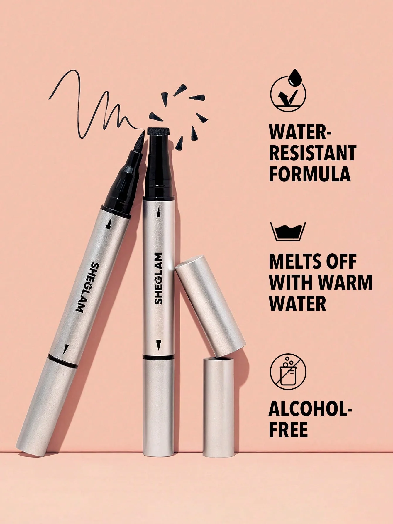 خط چشم دو سر شیگلم WING IT ضد آب مشکی Wing It Waterproof Liner Duo Black