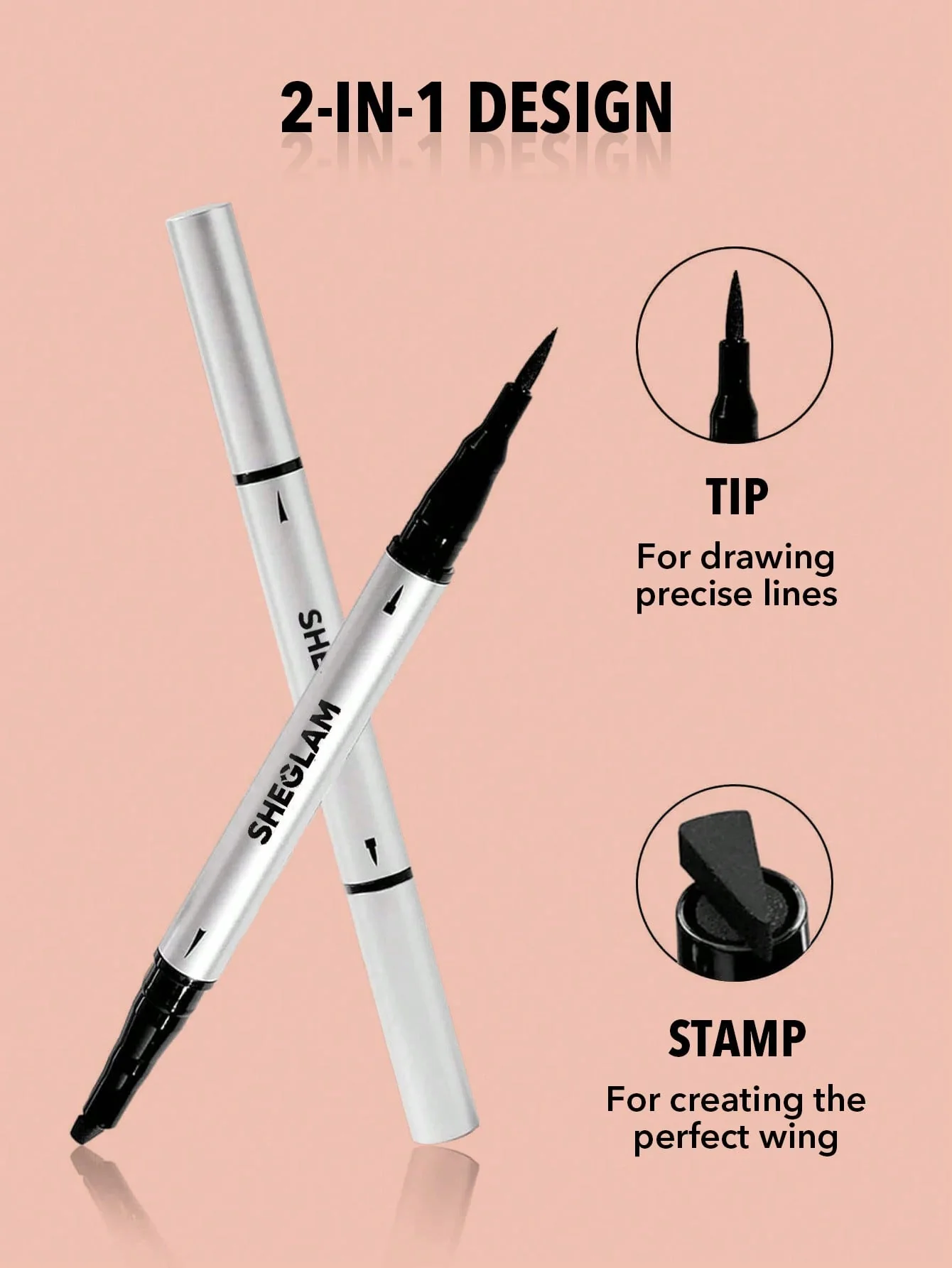 خط چشم دو سر شیگلم WING IT ضد آب مشکی Wing It Waterproof Liner Duo Black