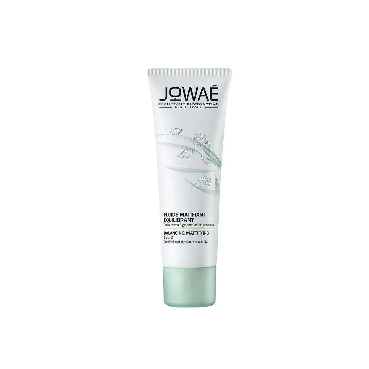 فلوئید مایع مات و متعادل کننده چربی صورت JOWAE جوائی فرانسه مرطوب کننده قوی پوست چرب 95% گیاهی 40میل