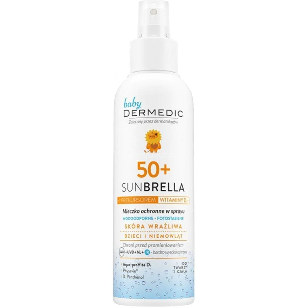 اسپری ضد آفتاب درمدیک مناسب پوست حساس کودکان حاوی spf50