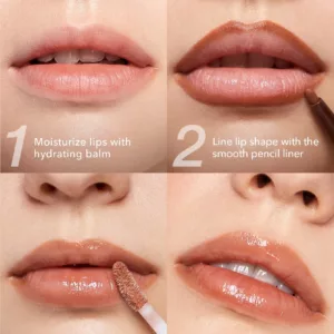 ست لیپ گلاس و خط لب شیگلم با رایحه کاکائو COCOA KISS رنگ brownie bite