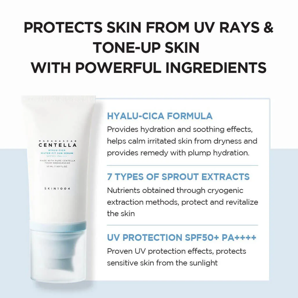 ضد آفتاب سنتلا SKIN 1004 هیالو سیکا ماداگاسکار بی رنگ SPF50