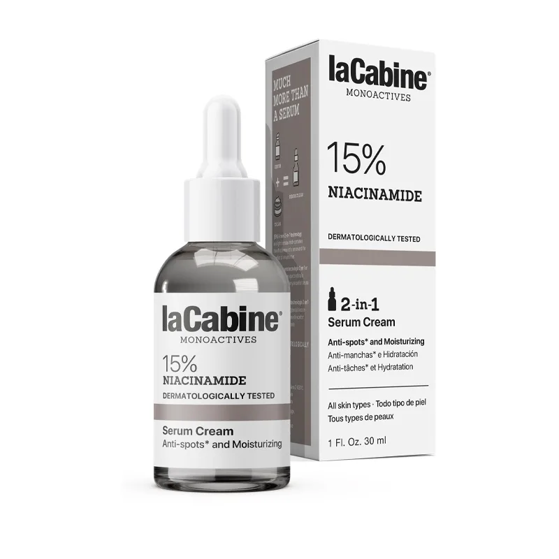 سرم کرمی نیاسینامید 15% لاکابین ضد جوش آبرسان ضد لک کد7154 La Cabine 15% Niacinamide Serum Cream 30ml