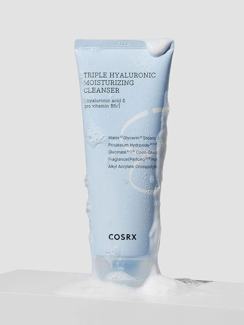 فوم شستشو تریپل هیالورونیک اسید کوزارکس COSRX پاک کننده مرطوب کننده انواع پوست Triple Hyaluronic Moisturizing Cleanser
