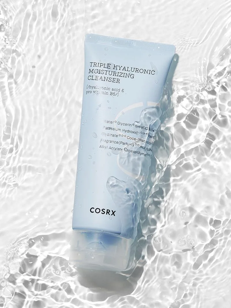 فوم شستشو تریپل هیالورونیک اسید کوزارکس COSRX پاک کننده مرطوب کننده انواع پوست Triple Hyaluronic Moisturizing Cleanser
