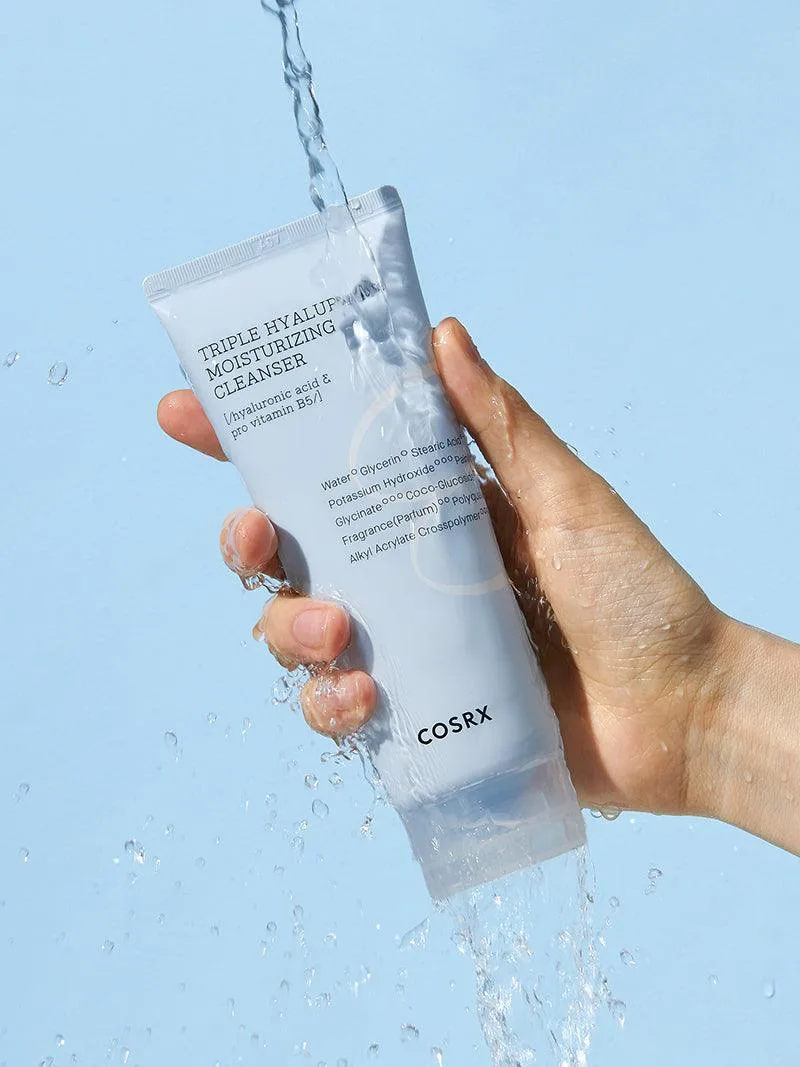 فوم شستشو تریپل هیالورونیک اسید کوزارکس COSRX پاک کننده مرطوب کننده انواع پوست Triple Hyaluronic Moisturizing Cleanser