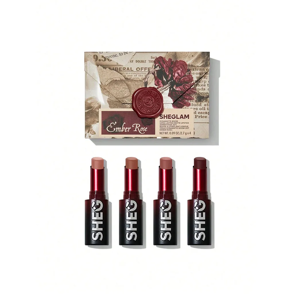 ست رژ لب جامد مات با دوام شیگلم مدل Ember Rose ست رژ لب جامد مات با دوام شیگلم مدل Ember Rose