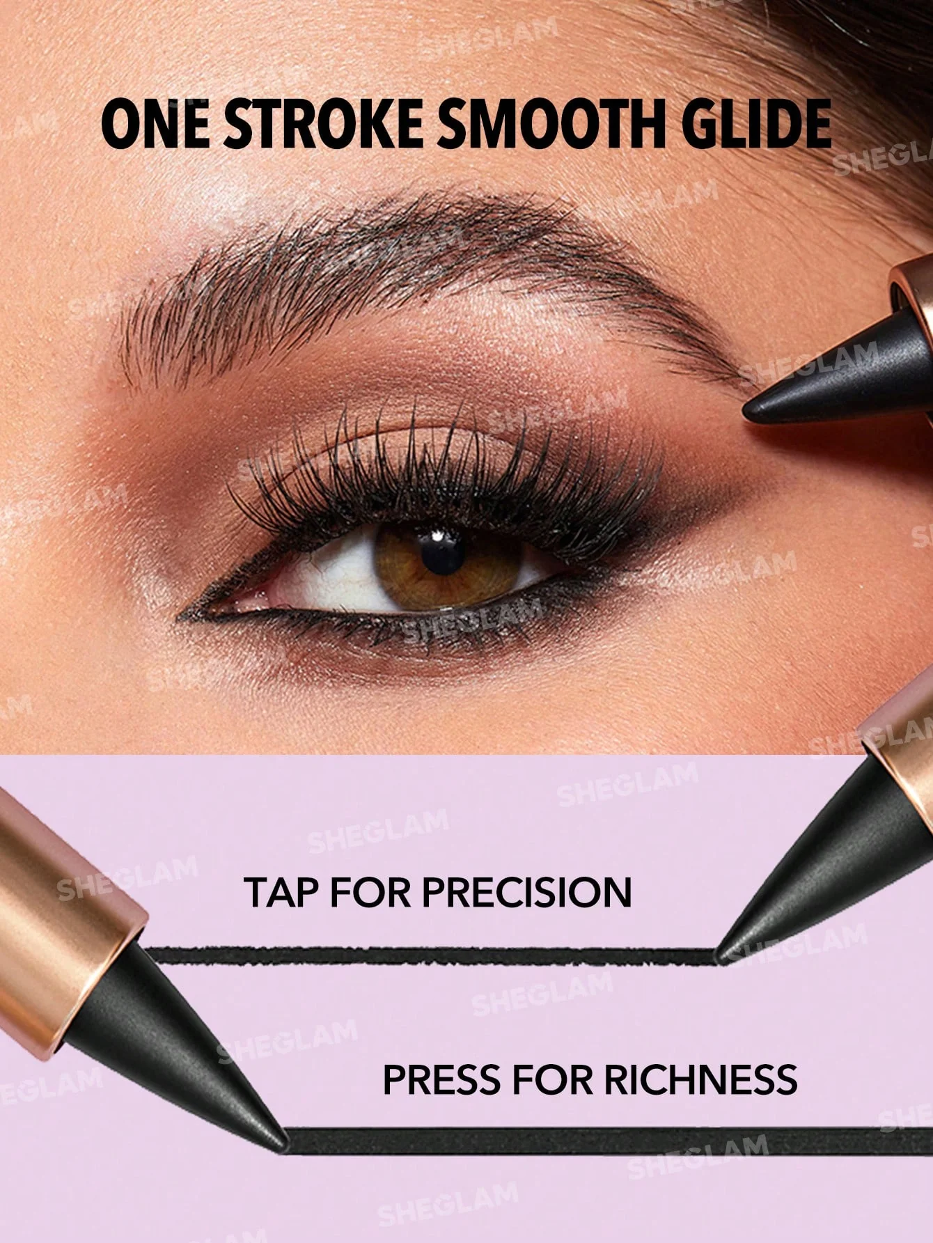 مداد چشم (سرمه) شیگلم کاملا مشکی و مات مناسب داخل و بیرون چشم کد 0384 EZ Glide Matte Eyeliner Pencil