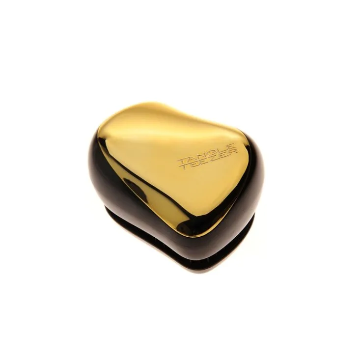 برس تنگل تیزر گره گشا کد 0589 کامپکت استایلر طلایی مشکی کرومی compact styler on.the.go