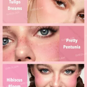 پالت رژگونه 6 رنگ شیگلم مدل floral flush blush رنگ های جذاب با پیگمنت بالا کد 3755 رنگ Blushing Bouquet