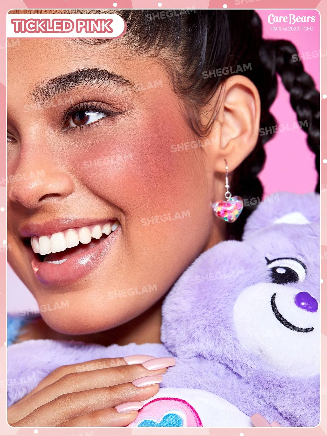 رژگونه خرسی شیگلم رنگ Tickled Pink (کد3731)