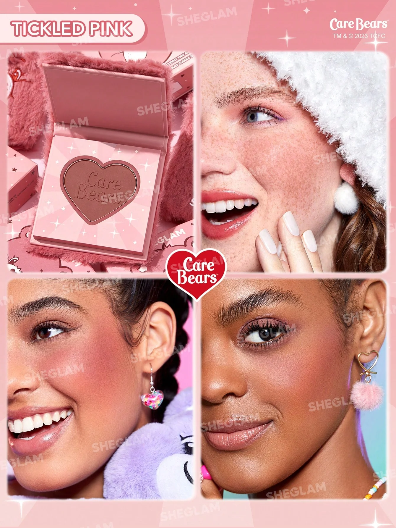 رژگونه خرسی شیگلم رنگ Tickled Pink (کد3731)
