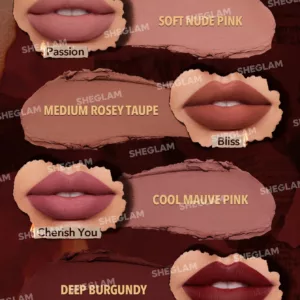 ست رژ لب جامد مات با دوام شیگلم مدل Ember Rose