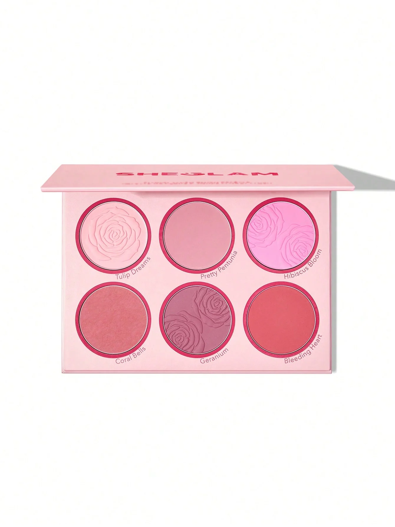 پالت رژگونه 6 رنگ شیگلم مدل floral flush blush رنگ های جذاب با پیگمنت بالا کد 3755 رنگ Blushing Bouquet پالت رژگونه 6 رنگ شیگلم مدل floral flush blush رنگ های جذاب با پیگمنت بالا کد 3755 رنگ Blushing Bouquet