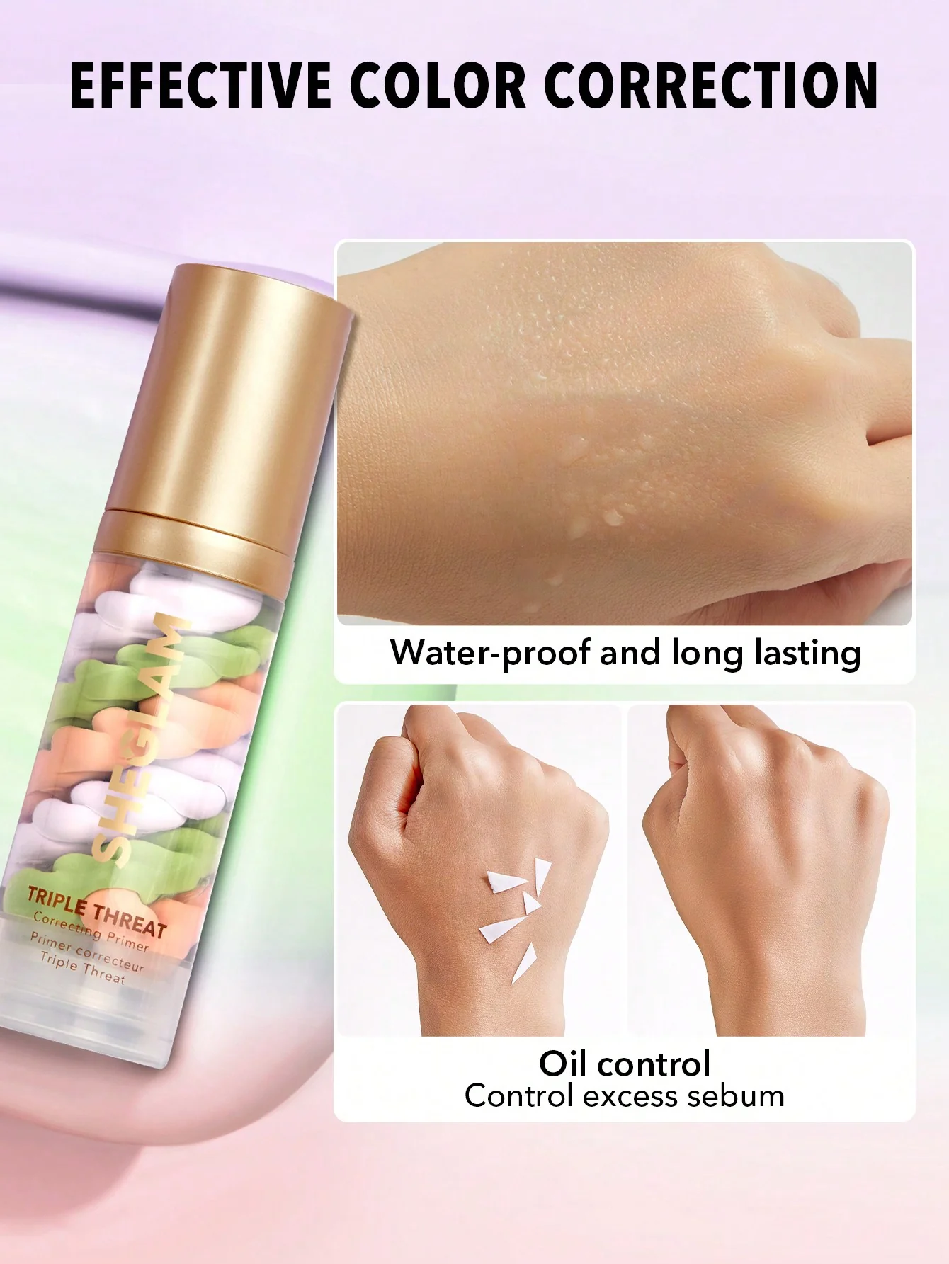پرایمر شیگلم اصلاح کننده عیوب پوستی عملکرد 3گانه Correcting Primer (کد9770)