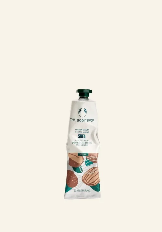کرم دست شی باتر رنگ گلبهی بادی شاپ مناسب دست های خیلی خشک جدا شده از گیفت ست SHEA hand balm