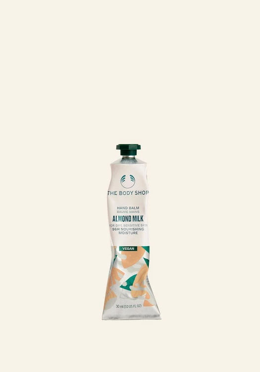 کرم دست شیر بادام رنگ کرمی بادی شاپ مناسب دست های خشک حساس جدا شده از گیفت ست ALMOND MILK hand balm کرم دست شیر بادام رنگ کرمی بادی شاپ مناسب دست های خشک حساس جدا شده از گیفت ست ALMOND MILK hand balm