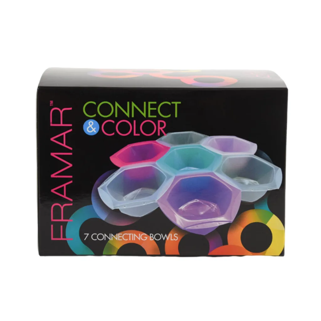 ست کاسه رنگ حرفه ای فرامار ۷عددی مدل connect & color