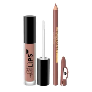 ست رژ لب مایع مات و خط لب اولاین مدل oh my lips