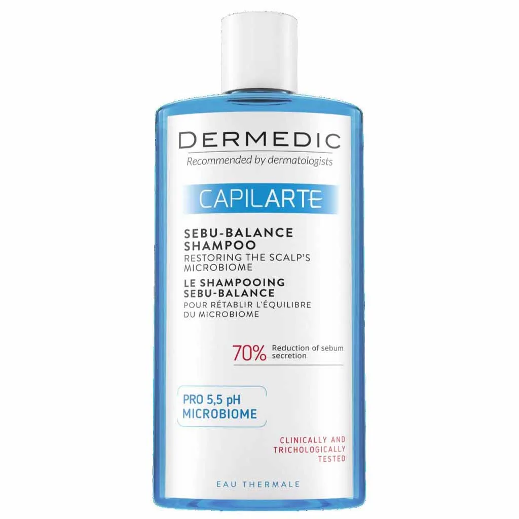 Dermedic Capilarte Shampoo Sebu Balance Balancing Microbiome Skin شامپو بالانس کننده سبوم کف سر درمدیک