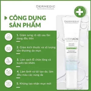ضد جوش فوری درمدیک پوست مختلط تا چربDermedic-Normacne-Acne-Spot-Cream-15ml