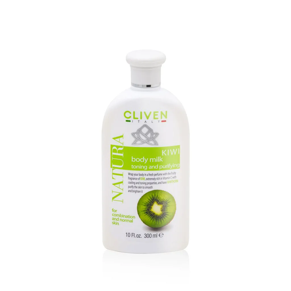 Natura-Kiwi-Body-Milk-Toning-and-Purifying-for-combination-and-normal-skin شیر بدن روشن کننده و پاکسازی کیوی کلیون پوست نرمال تا مختلط