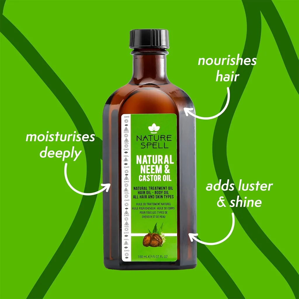 Nature Spell 150ml Neem & Castor Treatment Oil