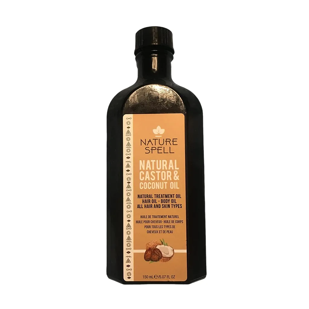 روغن درمانی کرچک و نارگیل نیچر اسپل مناسب مو و بدن