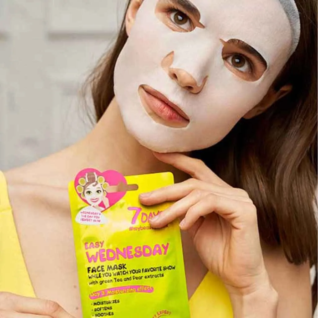 ماسک صورت ورقی مرطوب کننده سون دیز مدل easy Wednesday