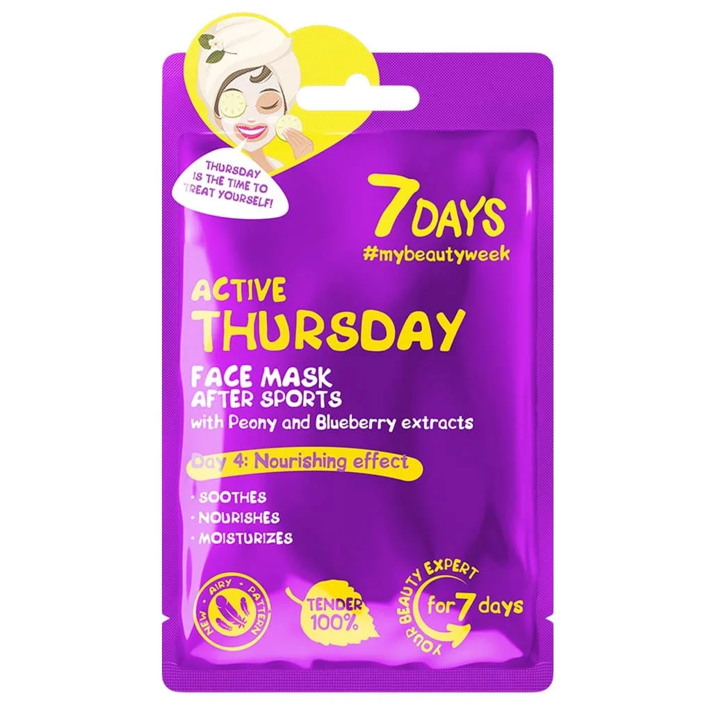 ماسک صورت ورقه ای مغذی سون دیز مدل Active Thursday ماسک صورت ورقه ای مغذی سون دیز مدل Active Thursday