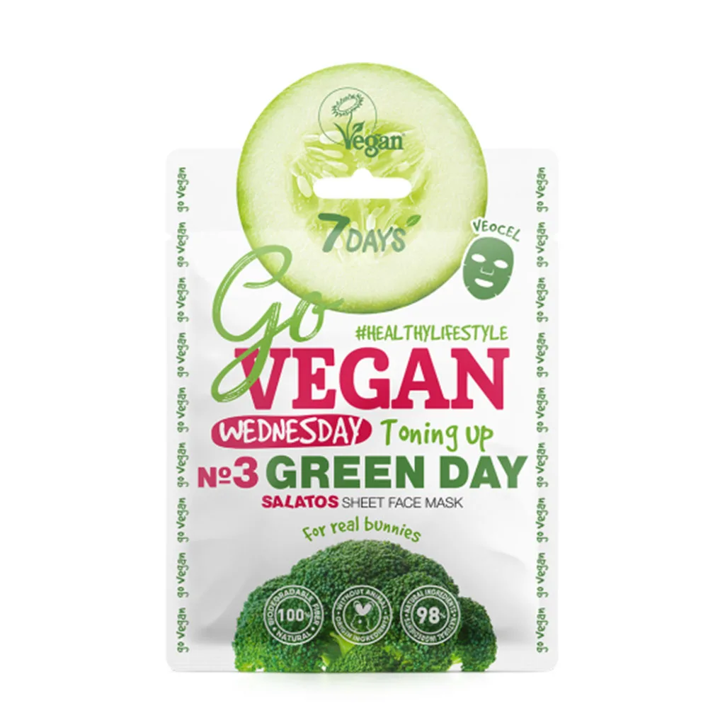 ماسک صورت ورقی روشن کننده سون دیز مدل green day ماسک صورت ورقی روشن کننده سون دیز مدل green day