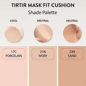 کوشن تیر تیر TIR TIR مشکی SPF50 اصل کره جنوبی در 10 رنگ جذاب