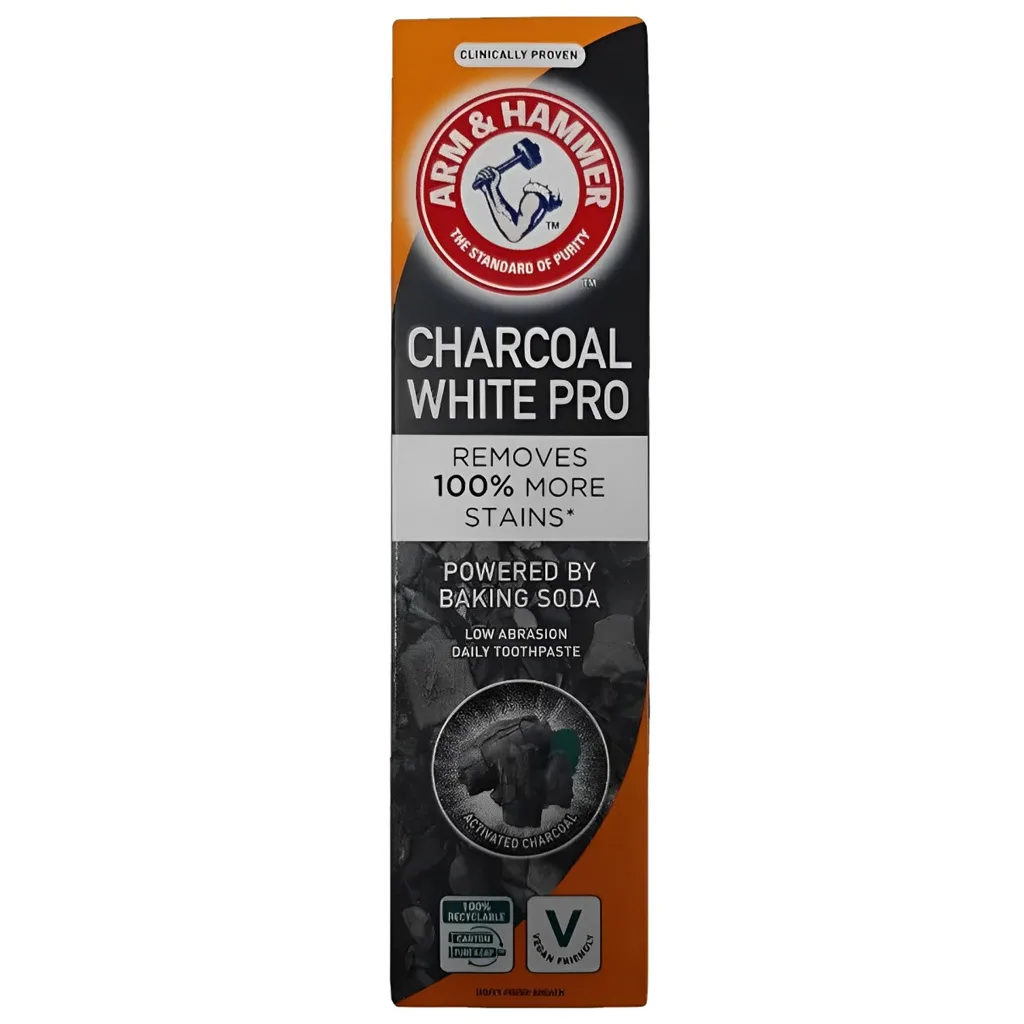 خمیردندان ذغالی سفیدکننده آرم اند همر CHARCOAL WHITE PRO خمیردندان ذغالی سفیدکننده آرم اند همر CHARCOAL WHITE PRO