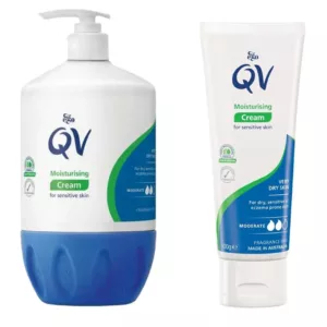 کرم مرطوب کننده QV برای پوست خشک و حساس در ٢ حجم مختلف