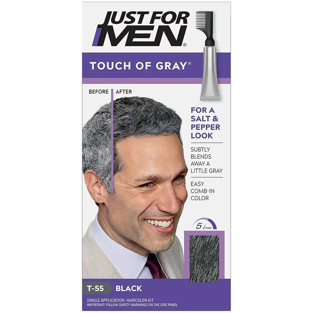 رنگ مو جو گندمی مردانه جاست فور من مدل تاچ آف گری JUST FOR MEN TOUCH OF GRAY