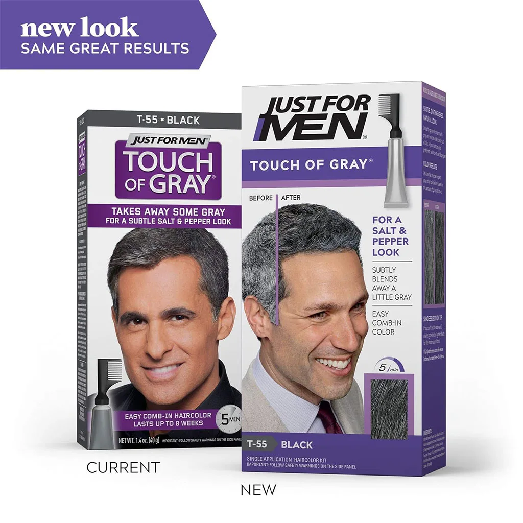 رنگ مو جو گندمی مردانه جاست فور من مدل تاچ آف گری JUST FOR MEN TOUCH OF GRAY