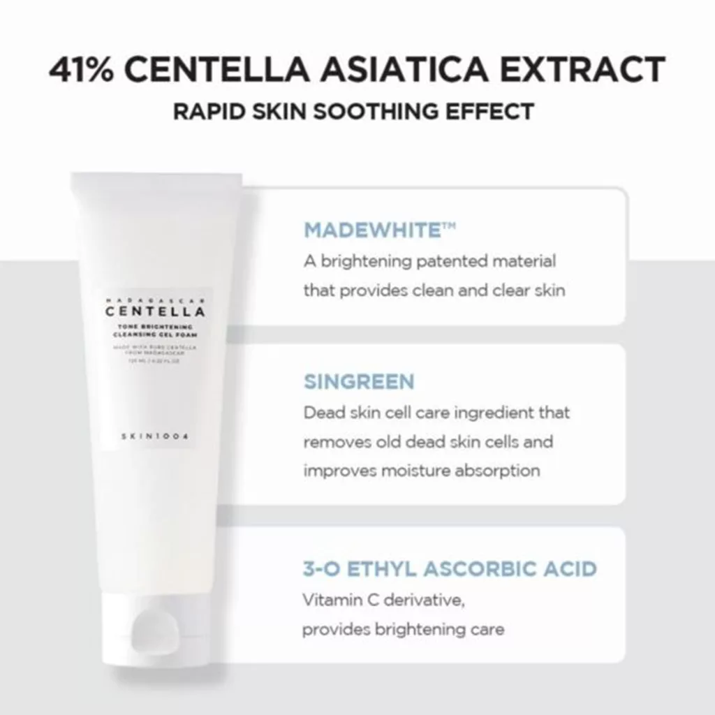 SKIN1004 Madagascar Centella Tone Brightening Cleansing Gel Foam