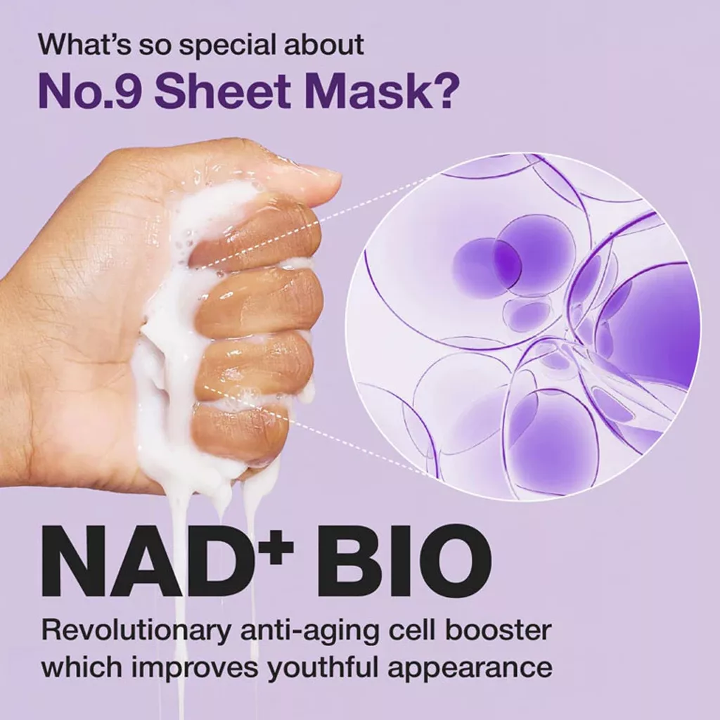 ماسک صورت نامبوزین 9 بایو لیفتینگ NAD+BIO (یک ورق تکی)