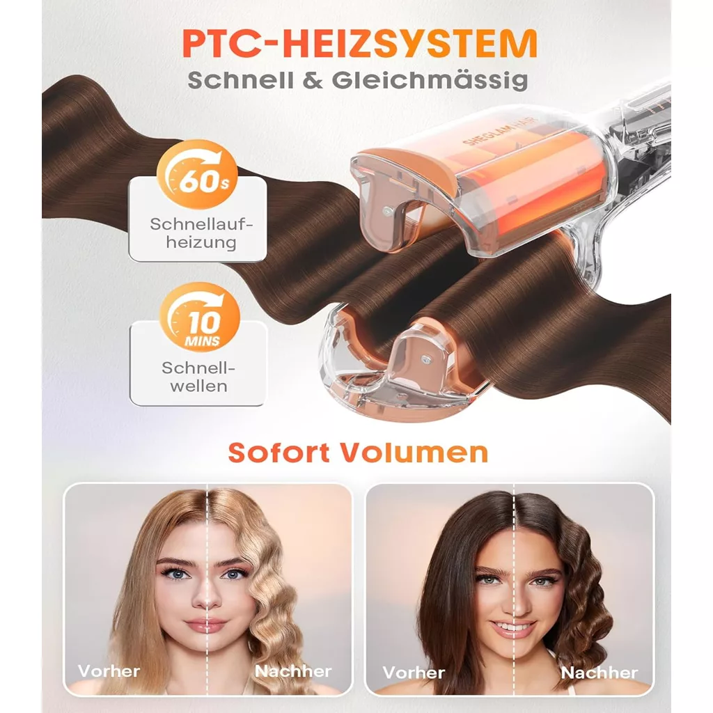دستگاه ویو کننده مو beach waver شیگلم