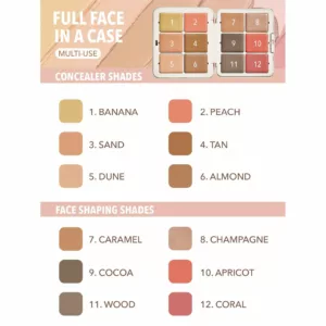 پالت کانتور شیگلم 12 رنگ کاموفلاژ VANILLA SCULPT