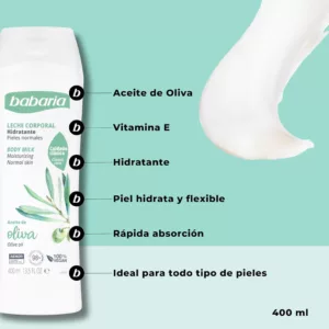 شیر بدن مرطوب کننده زیتون باباریا پوست نرمال