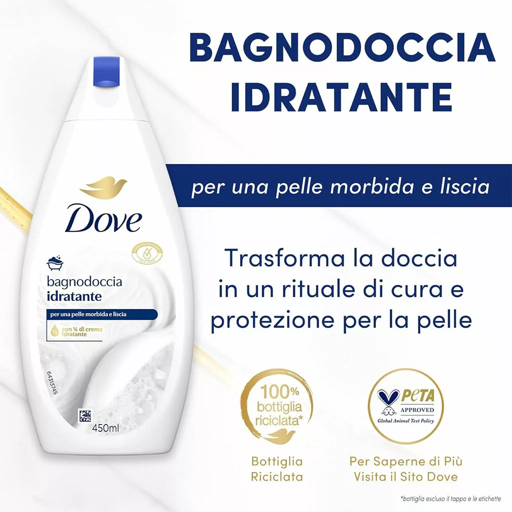 شامپو بدن ژلی داو رایحه شیر bagnodoccia
